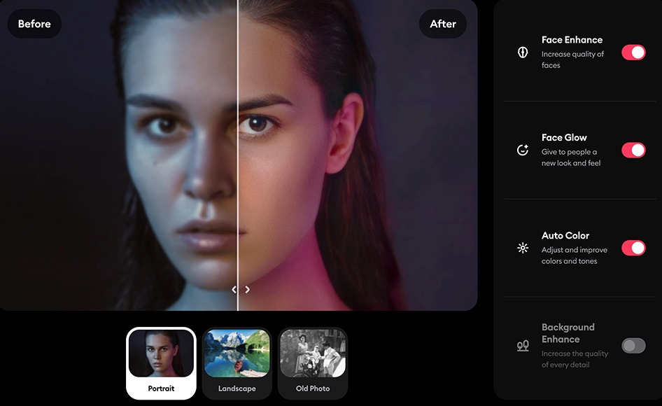 Chinh sua hinh anh theo AI trong Remini Mod Apk - Tải Remini Mod Apk (Mở Khoá Pro) v3.7.941.202508049 Remini Mod Apk ứng dụng công nghệ AI để có thể tự động cải thiện và phục hồi ảnh