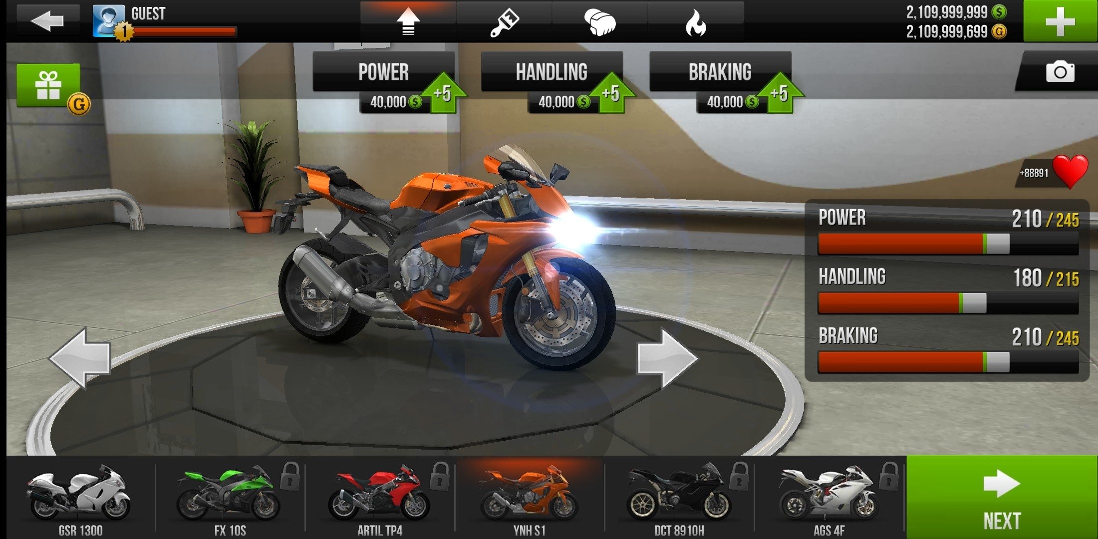 He thong xe may da dang trong Traffic Rider Mod Apk - Tải Traffic Rider Hack Apk (MOD Full Tiền, Mở Khóa Tất Cả Xe) v.2.0 Traffic Rider Mod Apk mang đến cho người chơi có một bộ sưu tập xe máy đa dạng