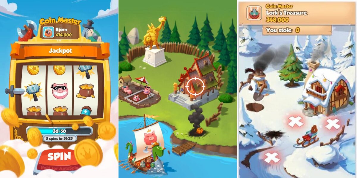 Xay dung lang trong Coin Master Mod - Tải Hack Coin Master Mod Apk V3.5.2061 (Vô Hạn Spin, Mở Khóa) Coin Master Mod người chơi có thể khám phá và lựa chọn hơn 300 thị trấn mang khác nhau