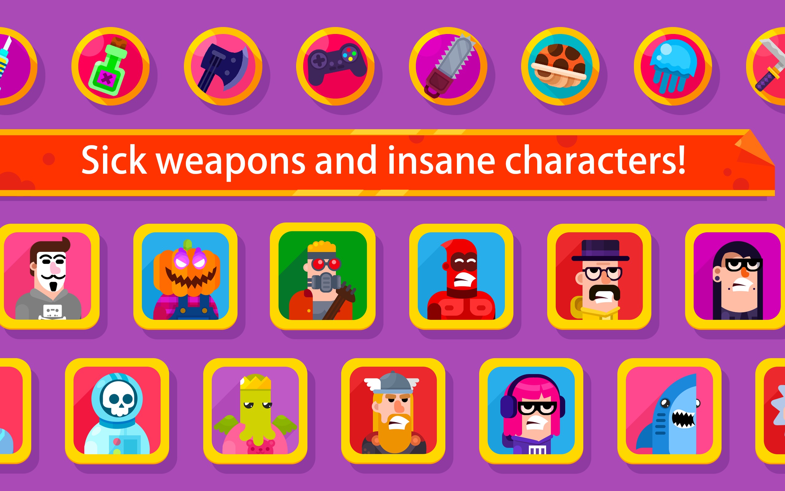 He thong vu khi manh me trong Bowmasters - Tải Bowmasters Hack Apk (Full Nhân Vật, Vô HạnTiền) v8.1.0 Mỗi nhân vật trong Bowmasters đều mang trong mình một phong cách riêng