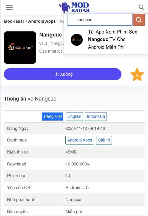 Tim kiem ung dung Nangcuc - Tải App Xem Phim Sex Nangcuc TV Cho Android Miễn Phí Tìm kiếm ứng dụng Nangcuc