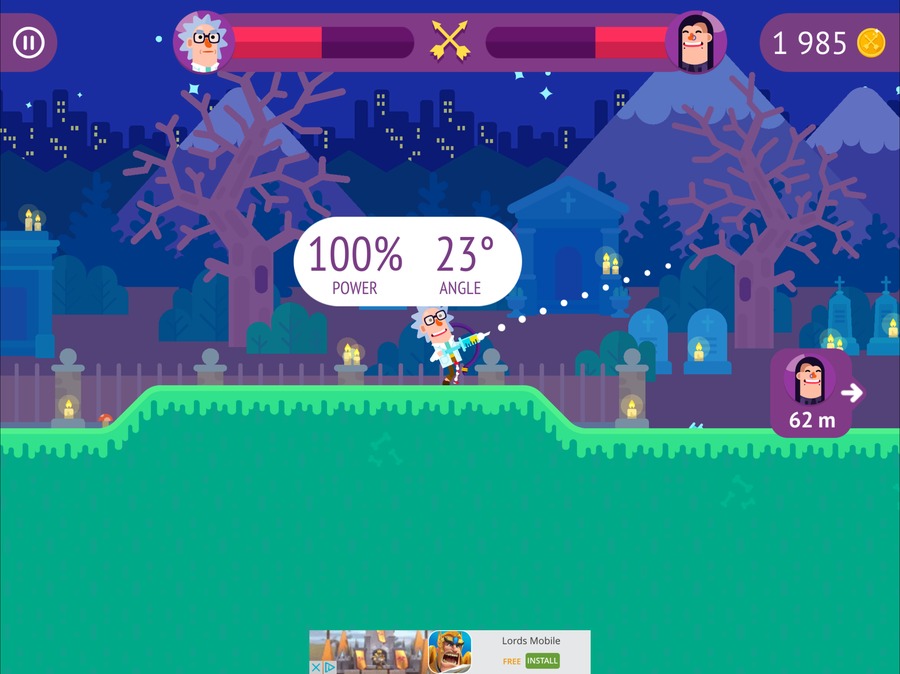 Tro thanh cung thu xuat sac trong Bowmasters Hack - Tải Bowmasters Hack Apk (Full Nhân Vật, Vô HạnTiền) v8.1.0 Bowmasters Hack sở hữu lối chơi đơn giản nhưng đầy hấp dẫn